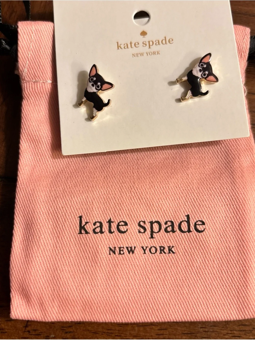 Kate Spade New York Chihuahua Dog Stud Enamel
